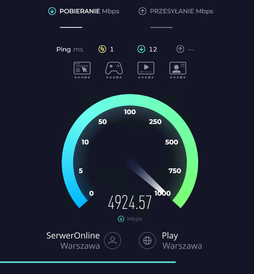 Superszybki Internet w SerwerOnline – nasze serwery pracują w profesjonalnym datacenter z wieloma niezależnymi łączami, co zapewnia błyskawiczny dostęp do danych, minimalne opóźnienia i pełen komfort pracy zdalnej – niezależnie od miejsca, w którym się znajdujesz.